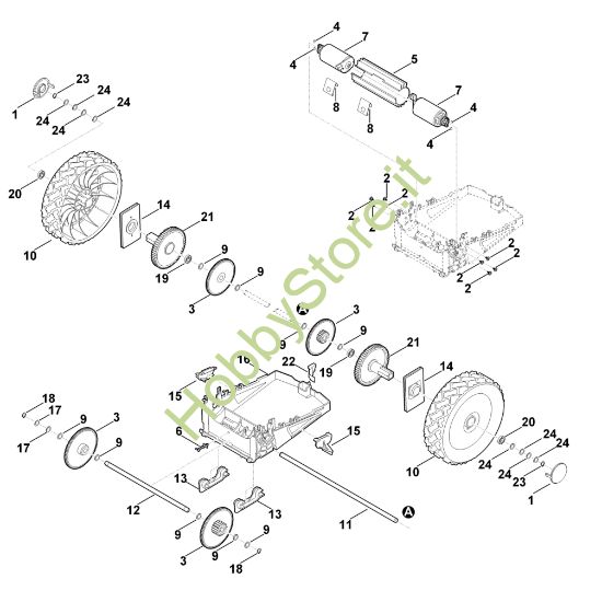 Picture of D - Unità  di trazione ruota posteriore MI 555.0 C